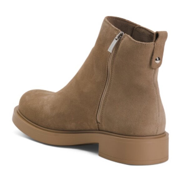 La Canadienne Waterproof Suede Ankle Booties in Tan - Picture 2 of 3